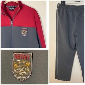 Mini Cooper Tracksuit Jacket Pants Jogging Suit L Motoring Club Mens Short Women